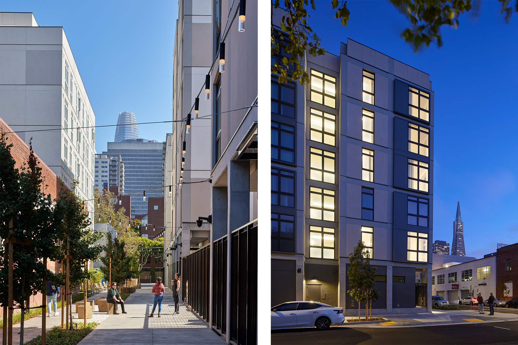 88 Broadway occupies the site of the former Embarcadero Freeway and provides affordable housing for families in the Northeast Waterfront Historic District.