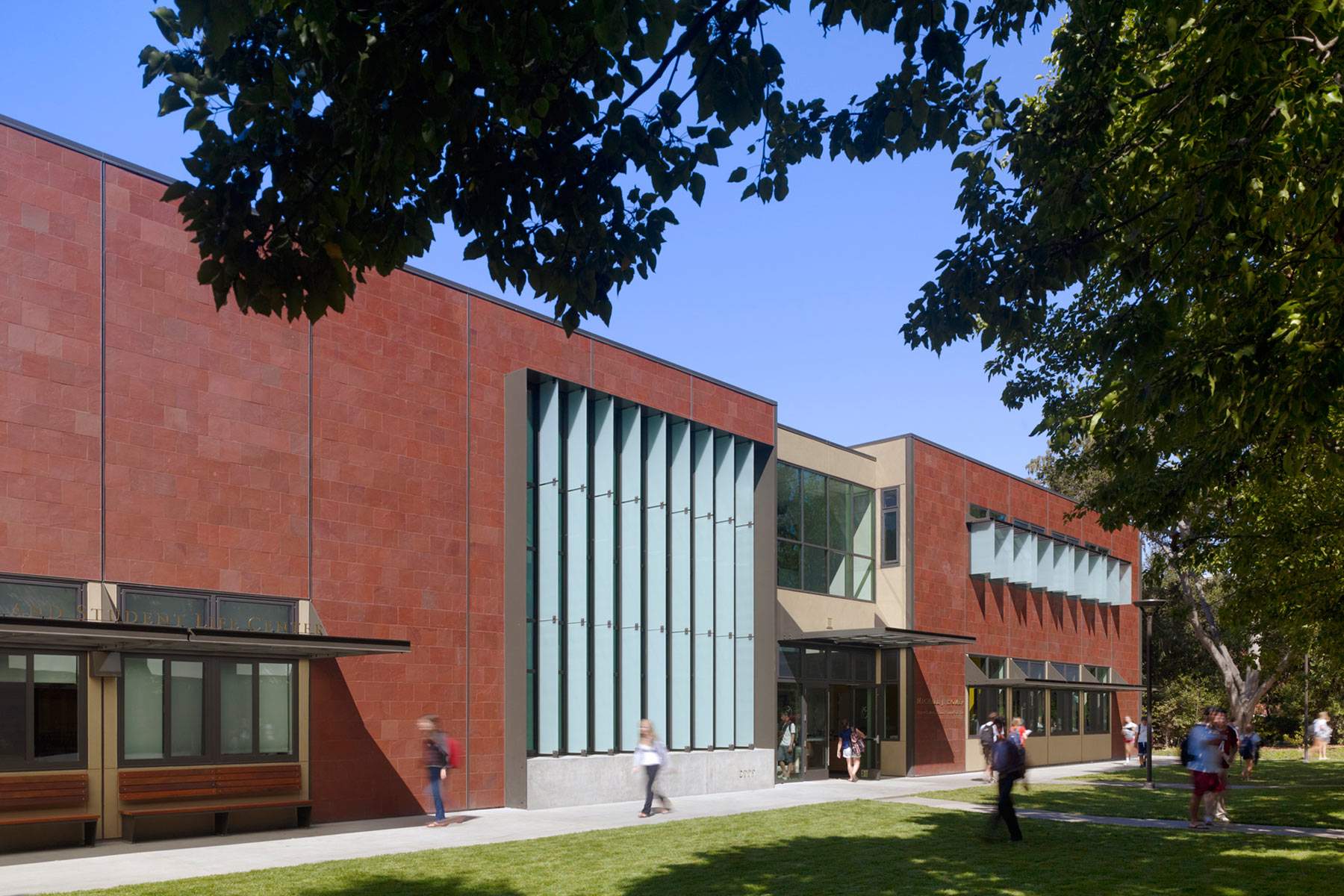 The Michael J. Homer Science and Student Life Center at Sacred Heart in the San Francisco Bay Area offers a unique educational environment that encourages scientific inquiry, fosters a strong learning community, and promotes environment stewardship, while also leading the charge on sustainability by being the first LEED For Schools Platinum certification in the country.