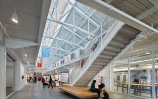 Pier 2 at the historic army base Fort Mason Center is currently being renovated into the new San Francisco Art Institute Graduate Center.