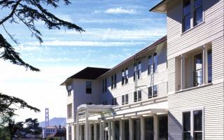 The Thoreau Center for Sustainability in San Francisco is a landmark renovation of the historic Army Hospital in the Presidio, and one of the first public/private partnership projects in the new National Park. This non-profit center is a national model for integrating sustainable design strategies within the National Register historic structures.